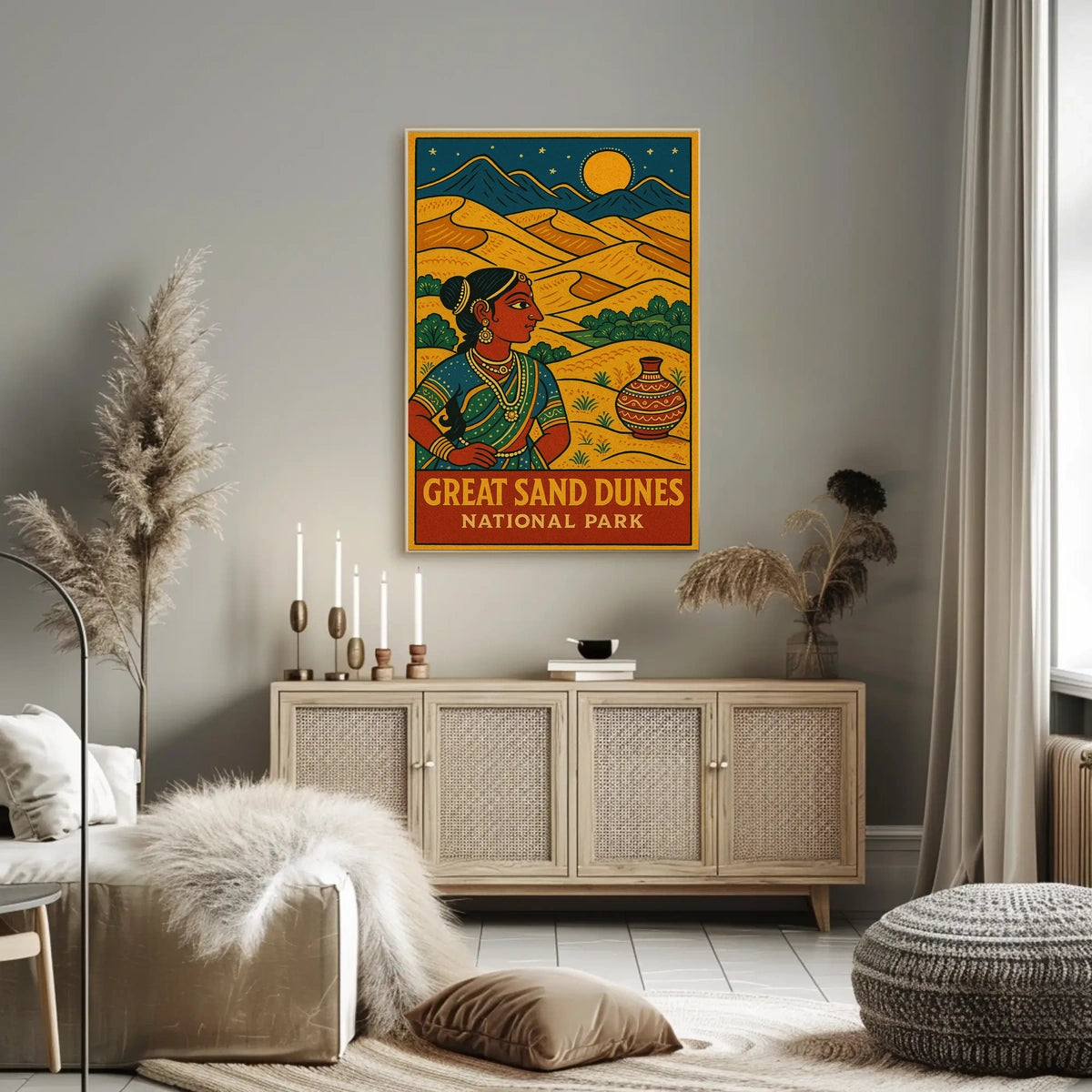 Wanderlust Sand Dunes National Park Scenic Poster