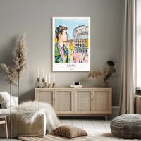 Contemporary Rome Illustration Poster PosterGoat