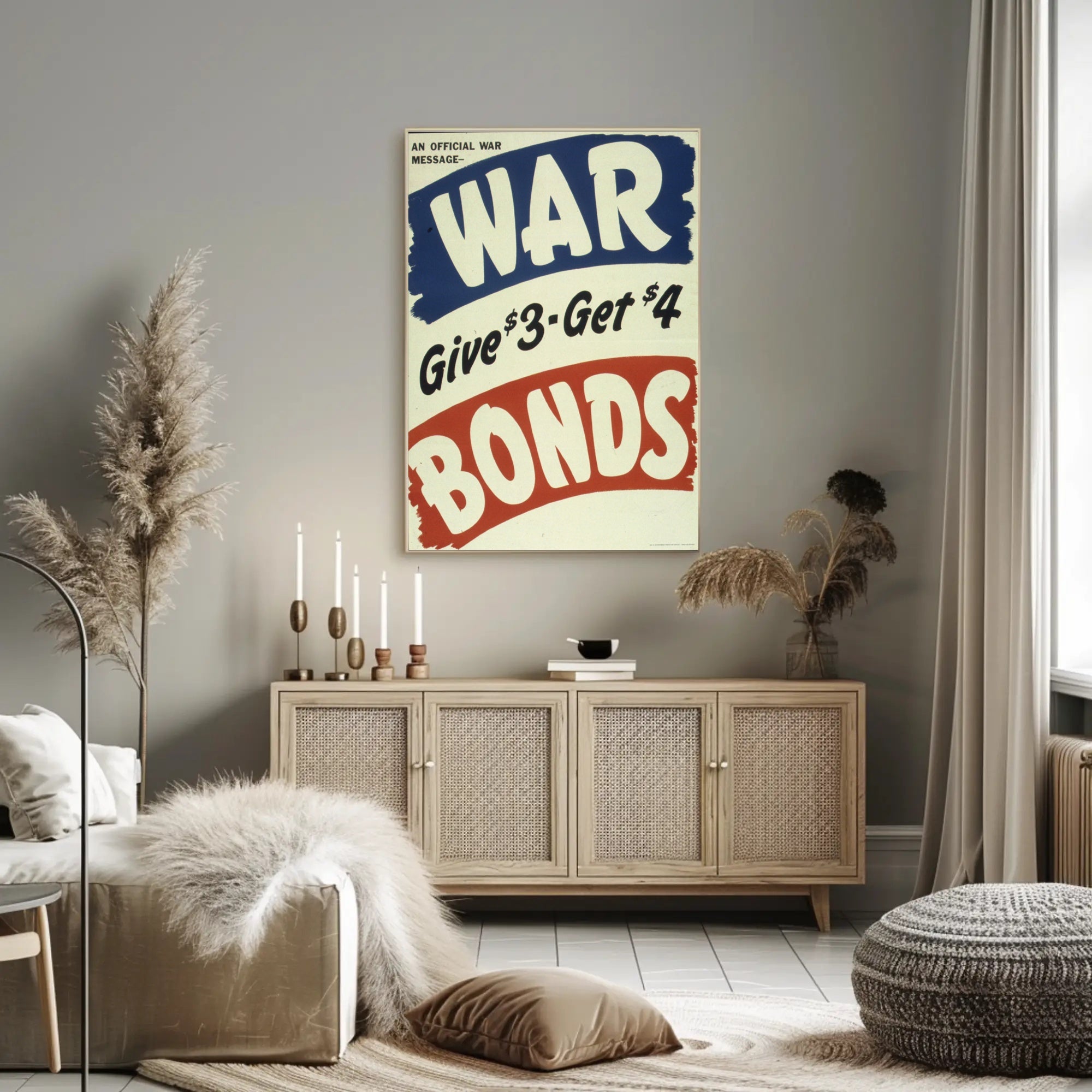 WAR BONDS Vintage Design Poster WWII Poster