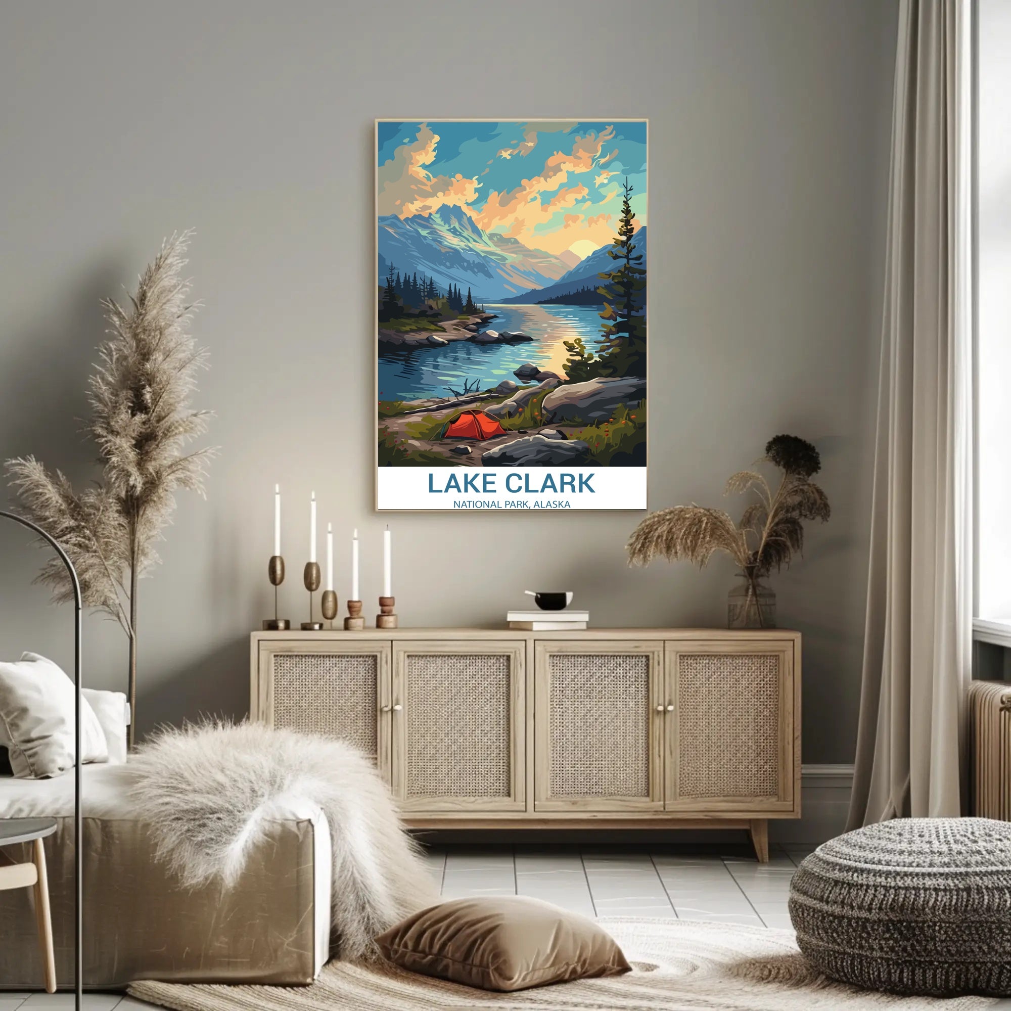 Lake Clark Scenic View: A National Park Poster