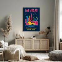 Las Vegas Iconic Landmarks Travel Poster
