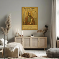 Saint Paul Traditional Religious Iconography Cultural Heritage Poster