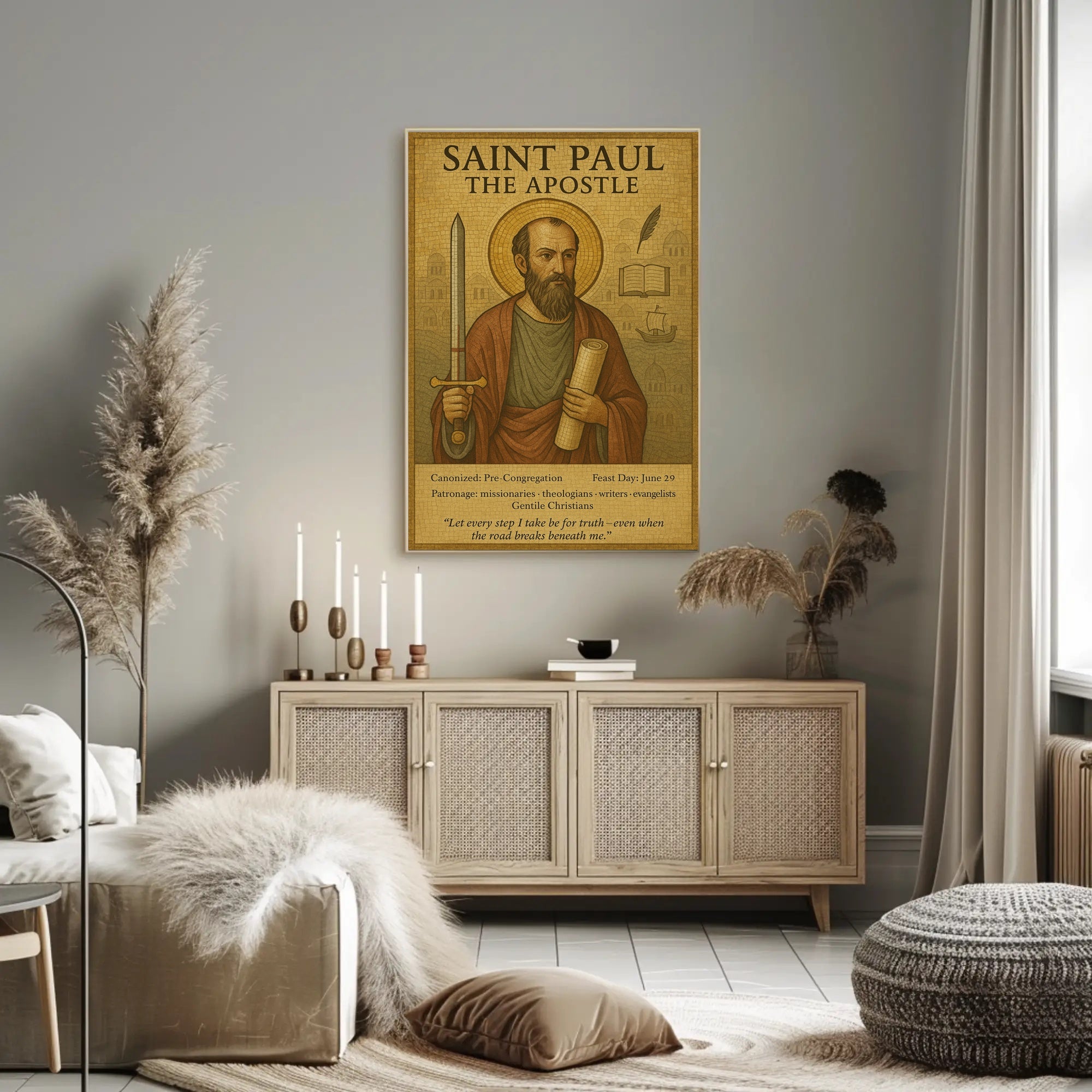 Saint Paul Traditional Religious Iconography Cultural Heritage Poster
