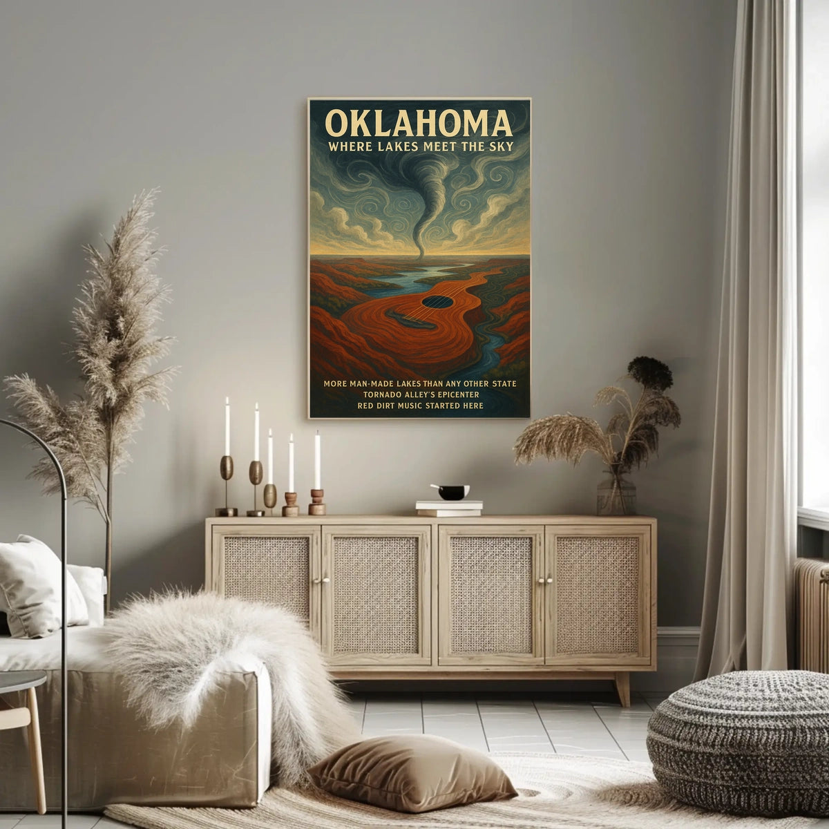 Oklahoma Where Lakes Meet The Sky Poster