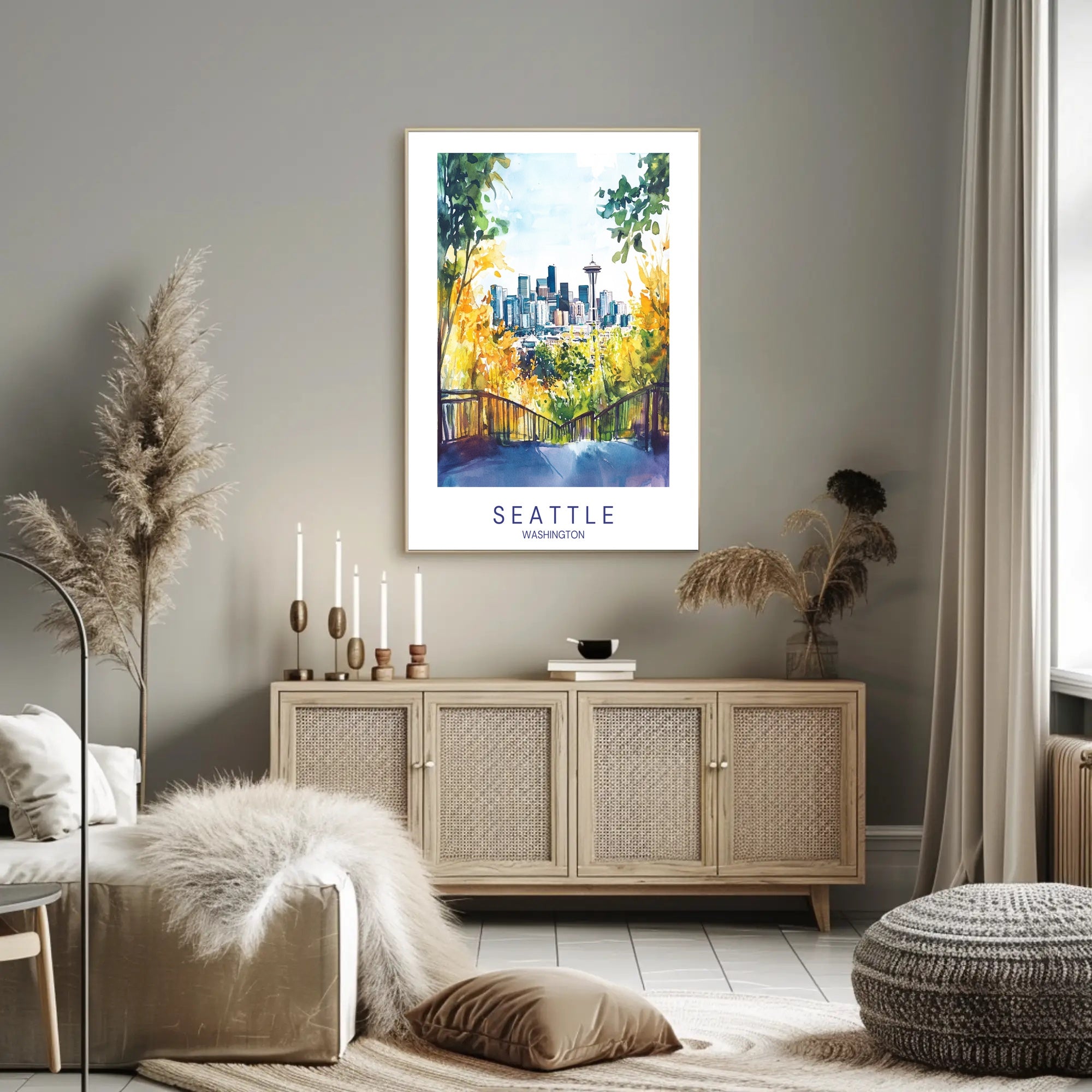 Seattle Skyline Poster PosterGoat