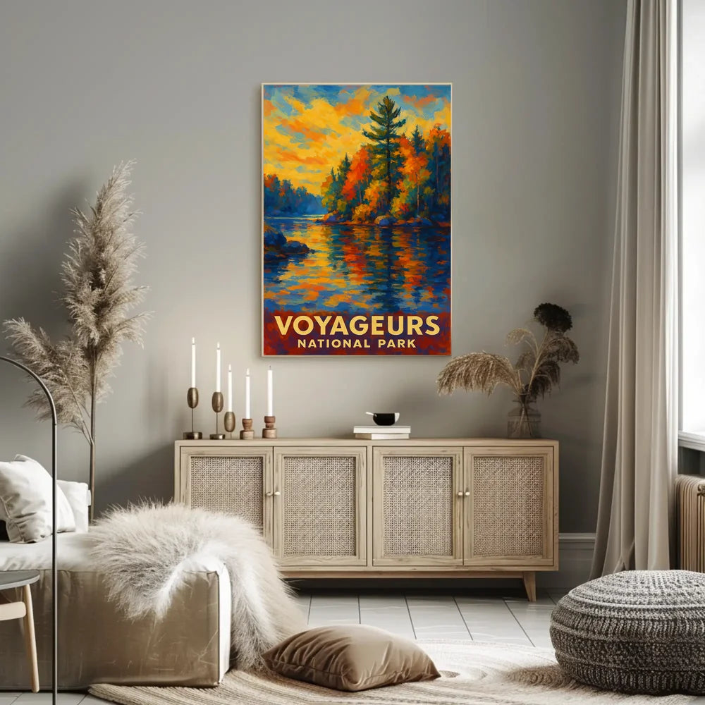 Abstract Voyageurs Poster Minimalist Travel Wall Art Home
