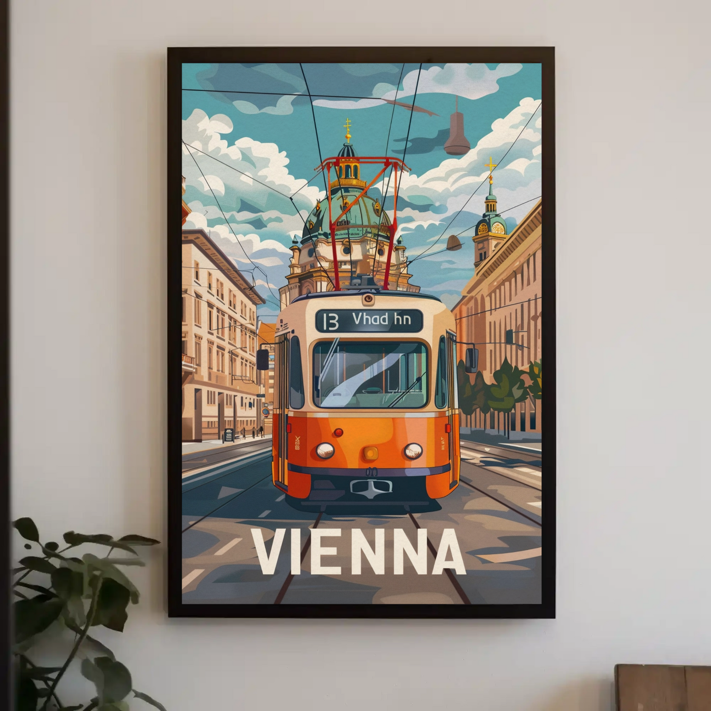 Vienna Streetcar City Architecture Austria Travel Poster