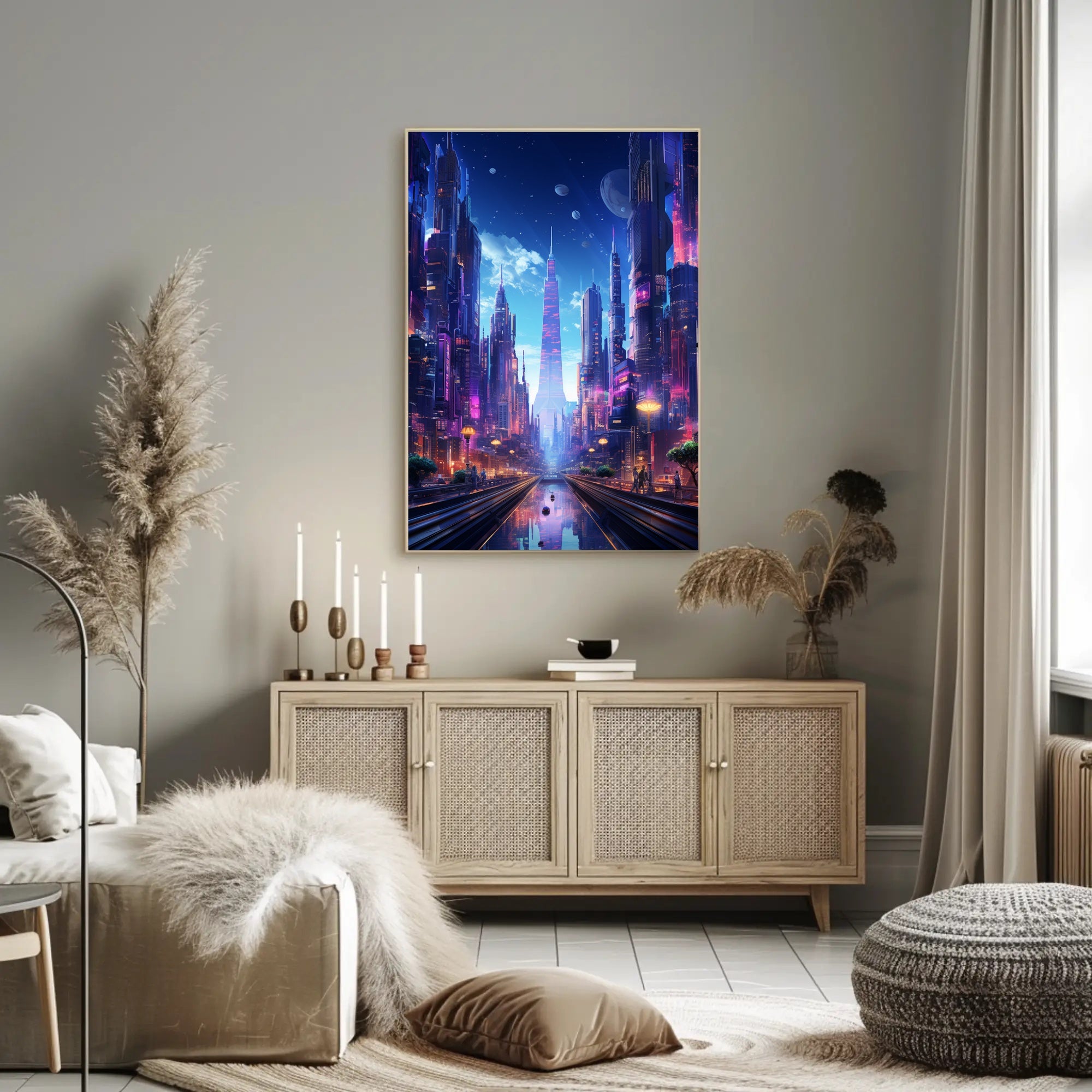 Futuristic Cityscape Poster