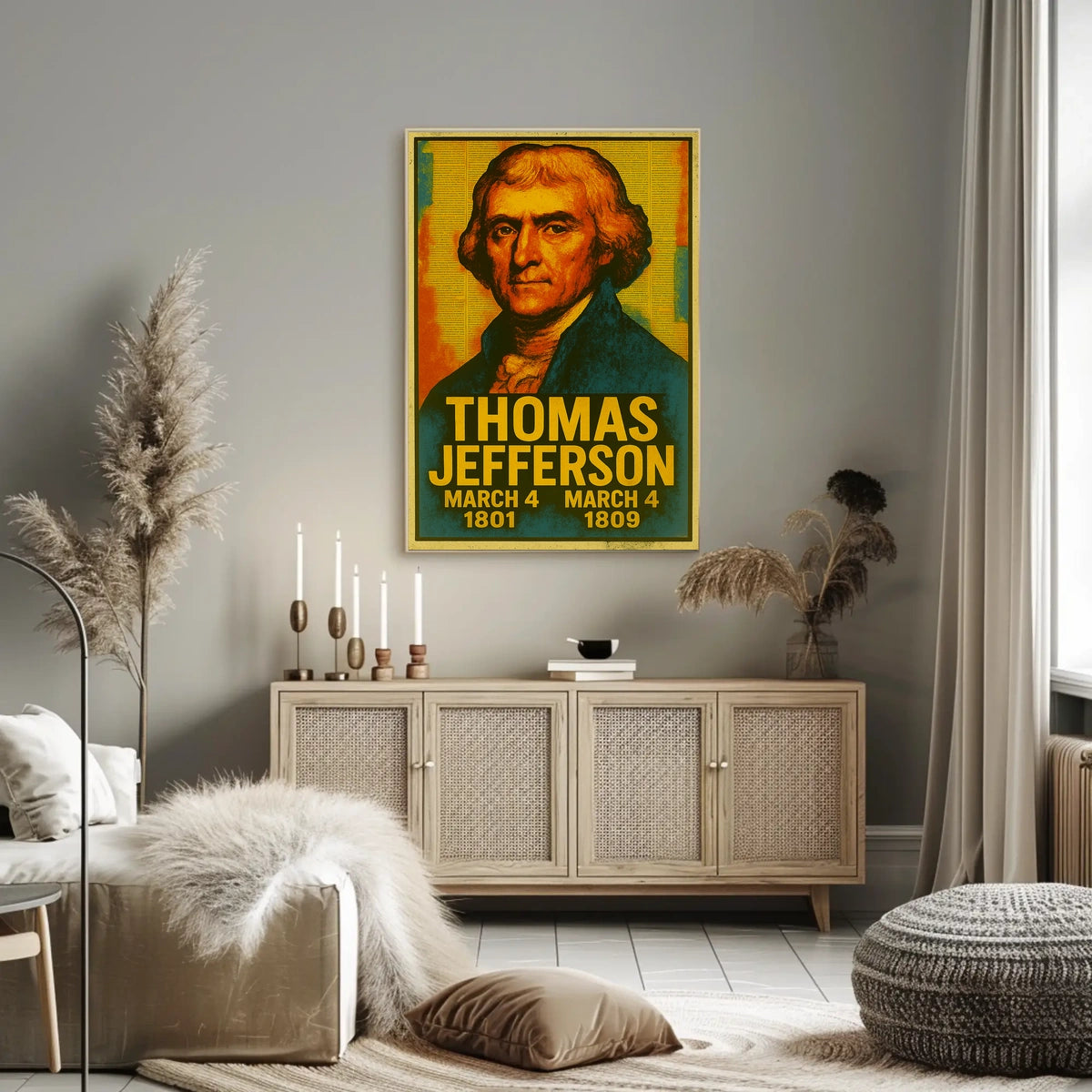 Thomas Jefferson Vintage Patriotic Collector Poster