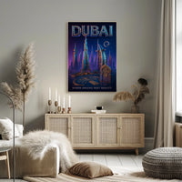 Dubai Skyline Poster For Luxury Modern Home Decor Lovers