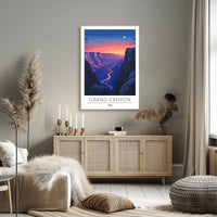 Grand Canyon Nightscape: Modern Art National Park Poster