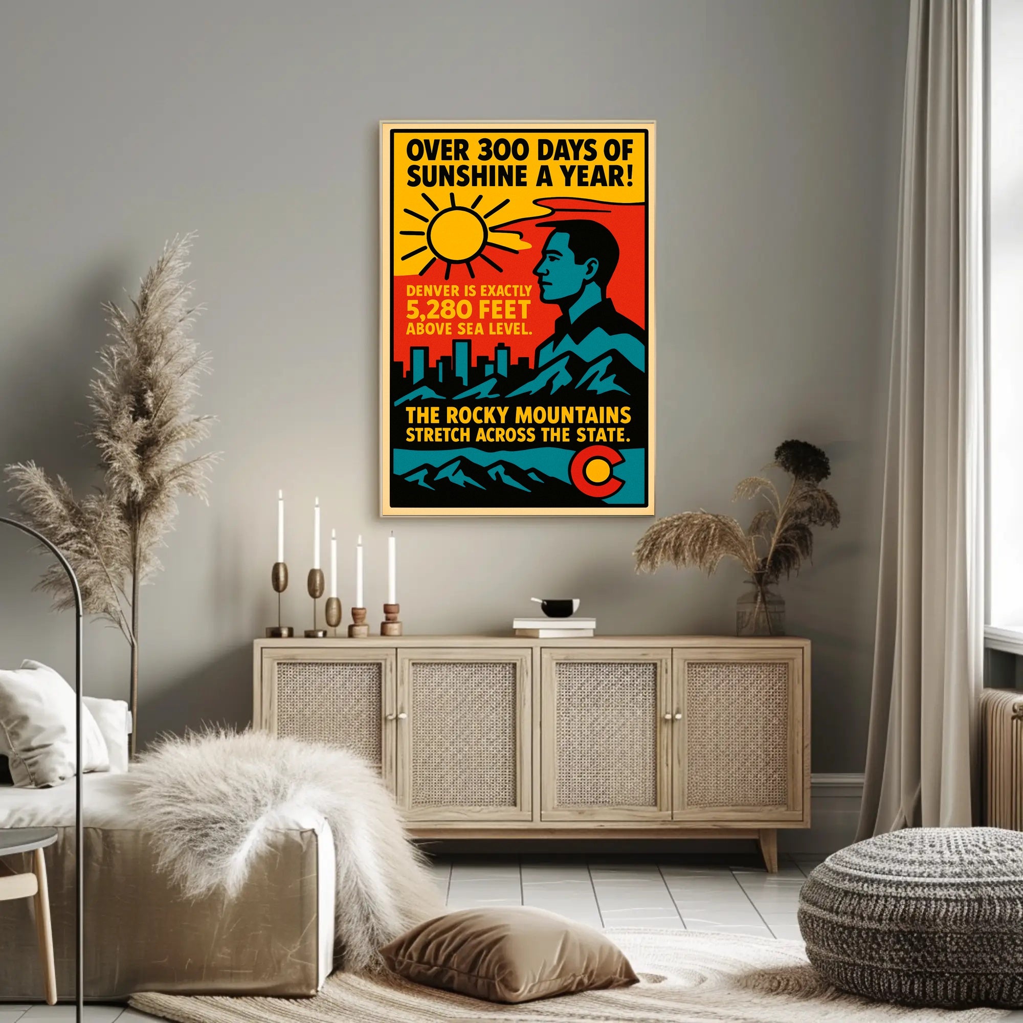 Colorado Sunshine and Elevation Poster