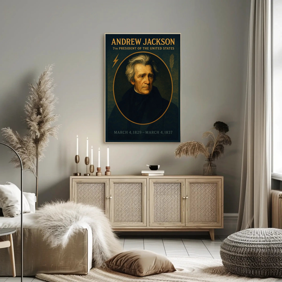 Andrew Jackson Presidential Legacy Poster For History Fans