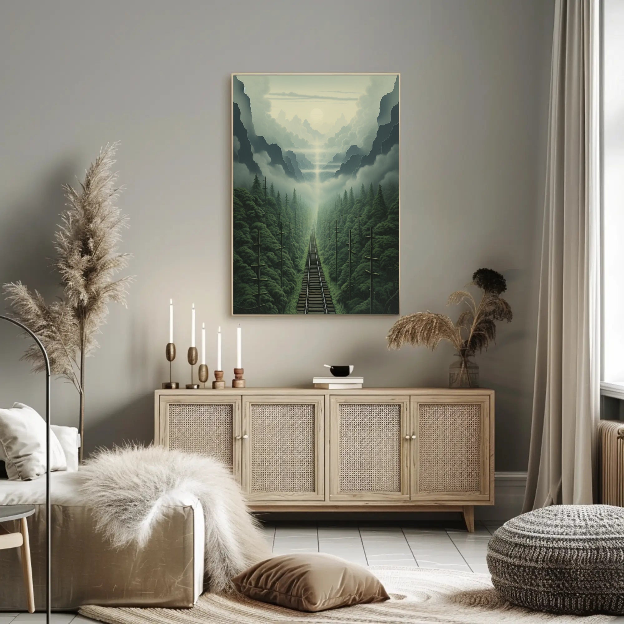 Journey Through The Misty Mountains Poster