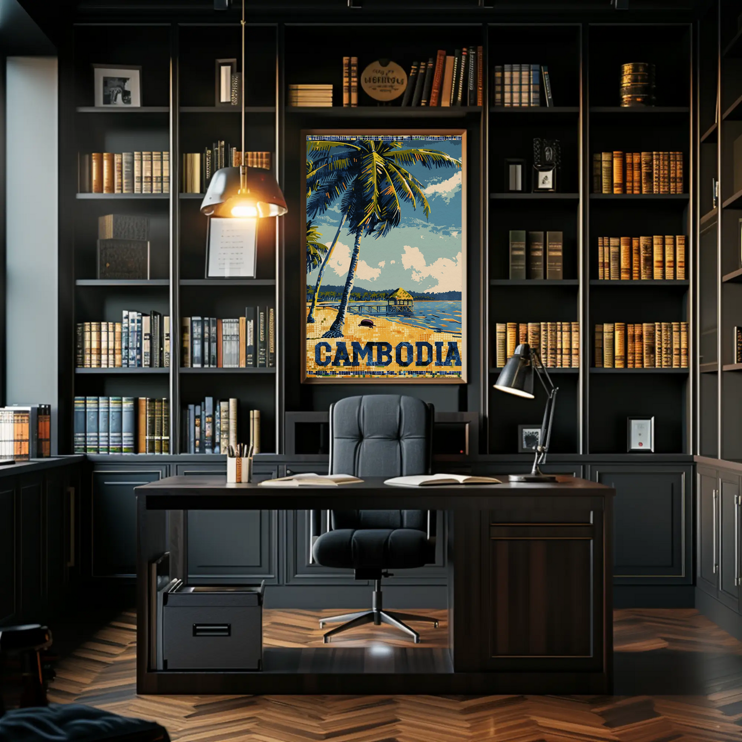 Cambodia Vintage Poster