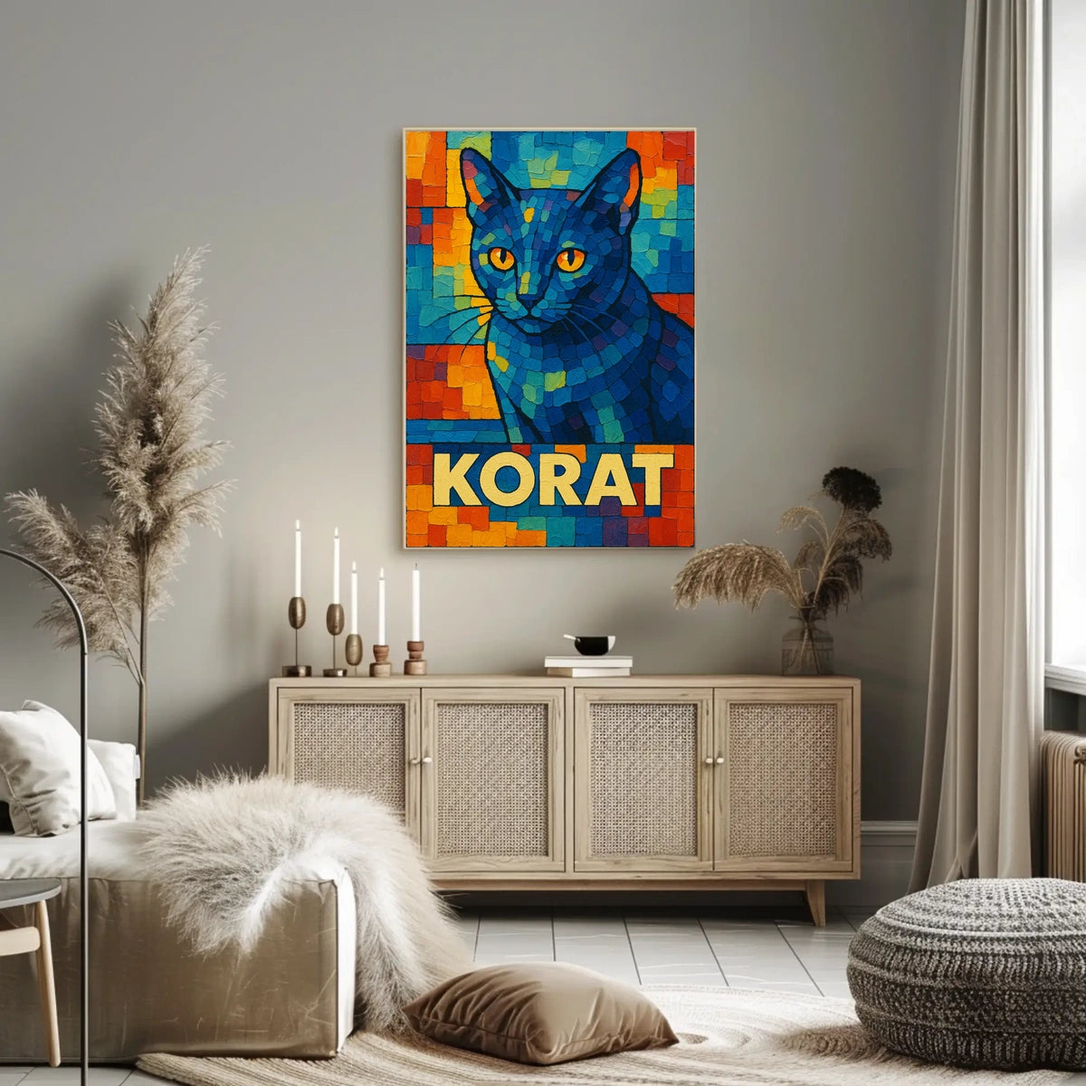 Korat Cat Art Poster