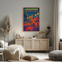 Albuquerque Desert Glow Poster