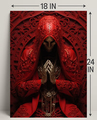 The Enigmatic Figure In Red Poster PosterGoat