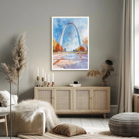 Gateway Arch in Autumn Poster PosterGoat