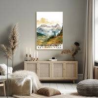 North Cascades Watercolor Wall Art Poster