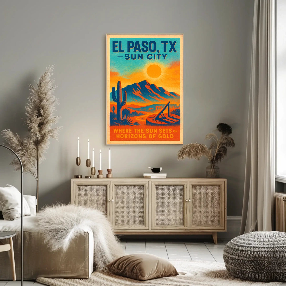 El Paso, TX Sun City Poster