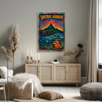 Vibrant Vaitape Harbor Travel Poster PosterGoat