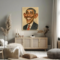 Barack Obama Caricature Poster PosterGoat