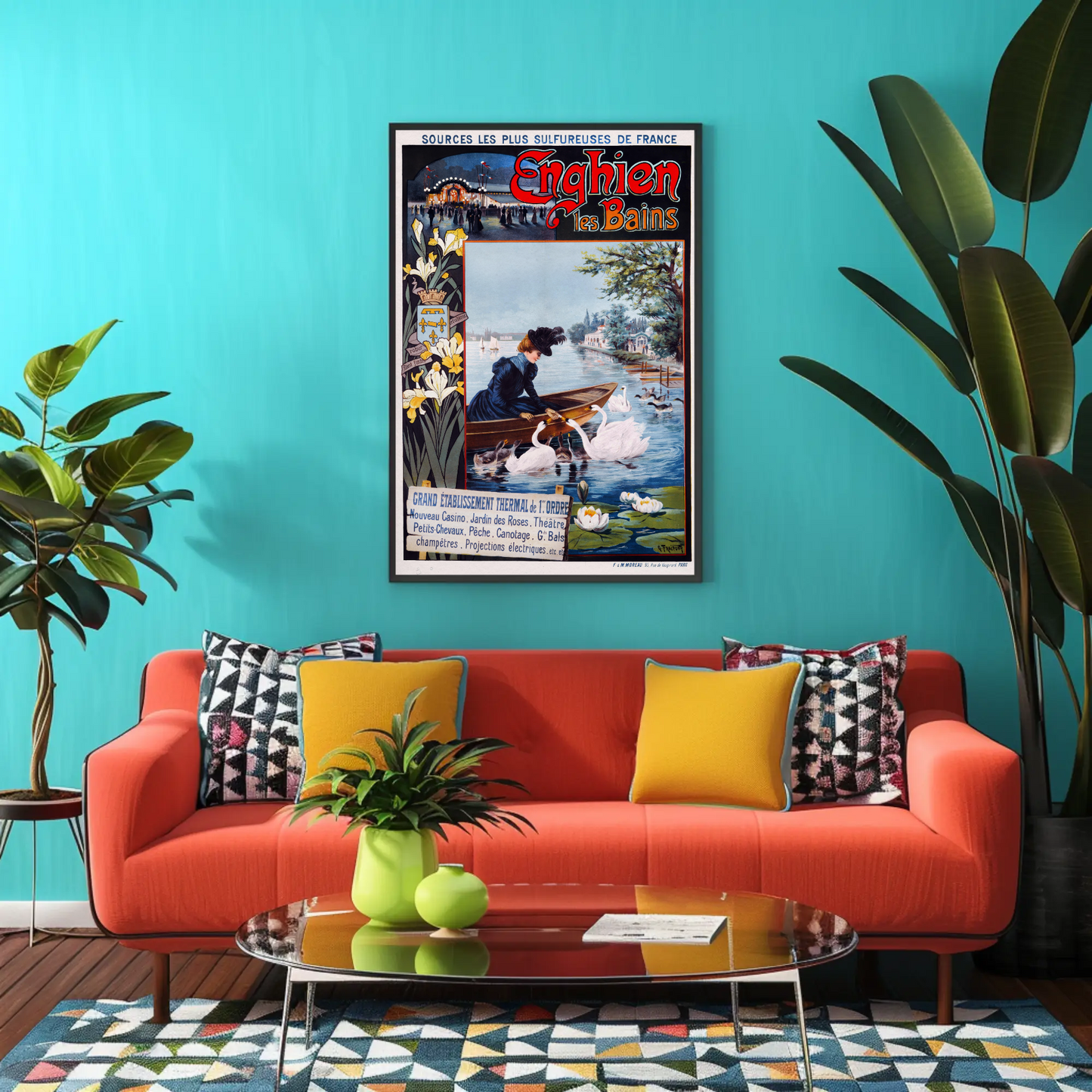 Enghien les Bains Vintage Poster