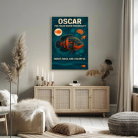 Oscar Fish Abstract Art for Animal Poster
