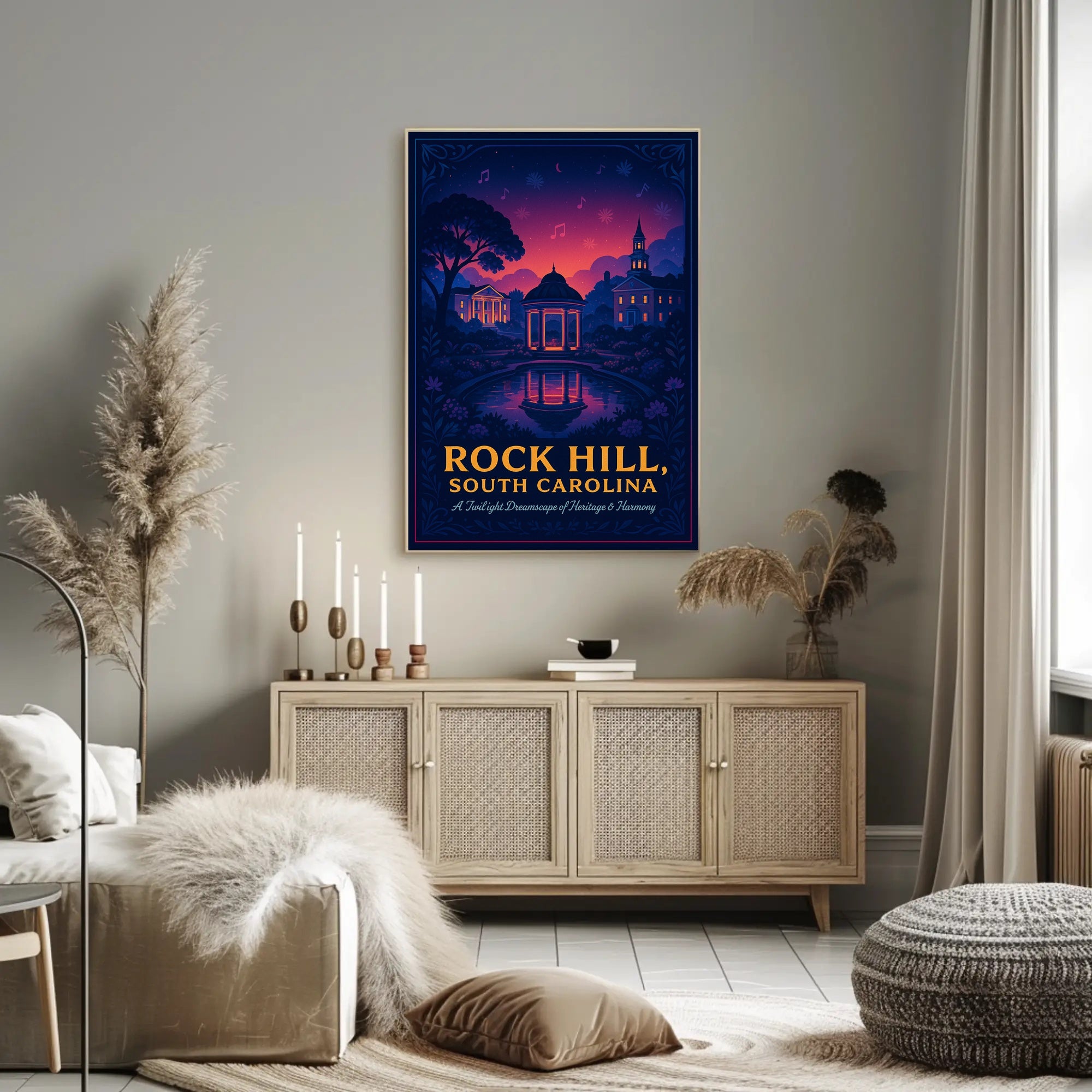 Rock Hill Twilight Dreamscape Poster