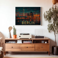 Berlin Skyline Art Poster