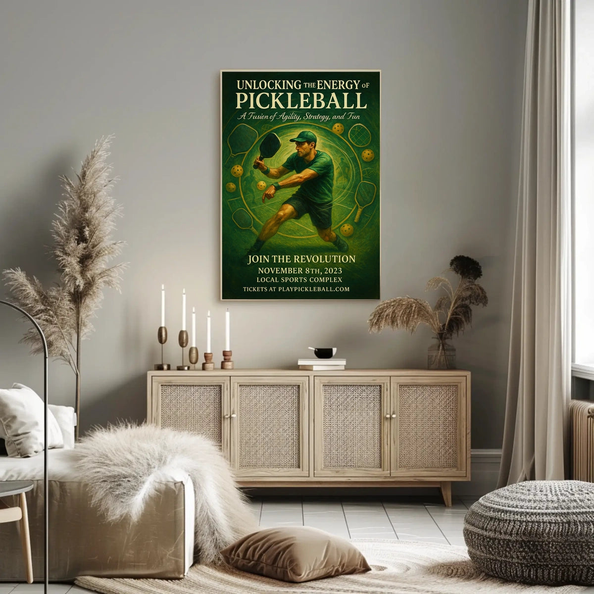 Unlocking the Energy of Pickleball Poster