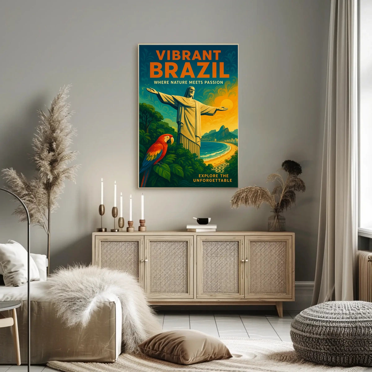 Vibrant Brazil Where Nature Meets Poster