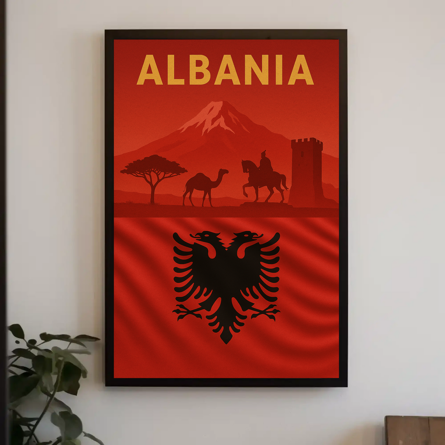 Albania's Historic Splendor Captured in Travel Poster