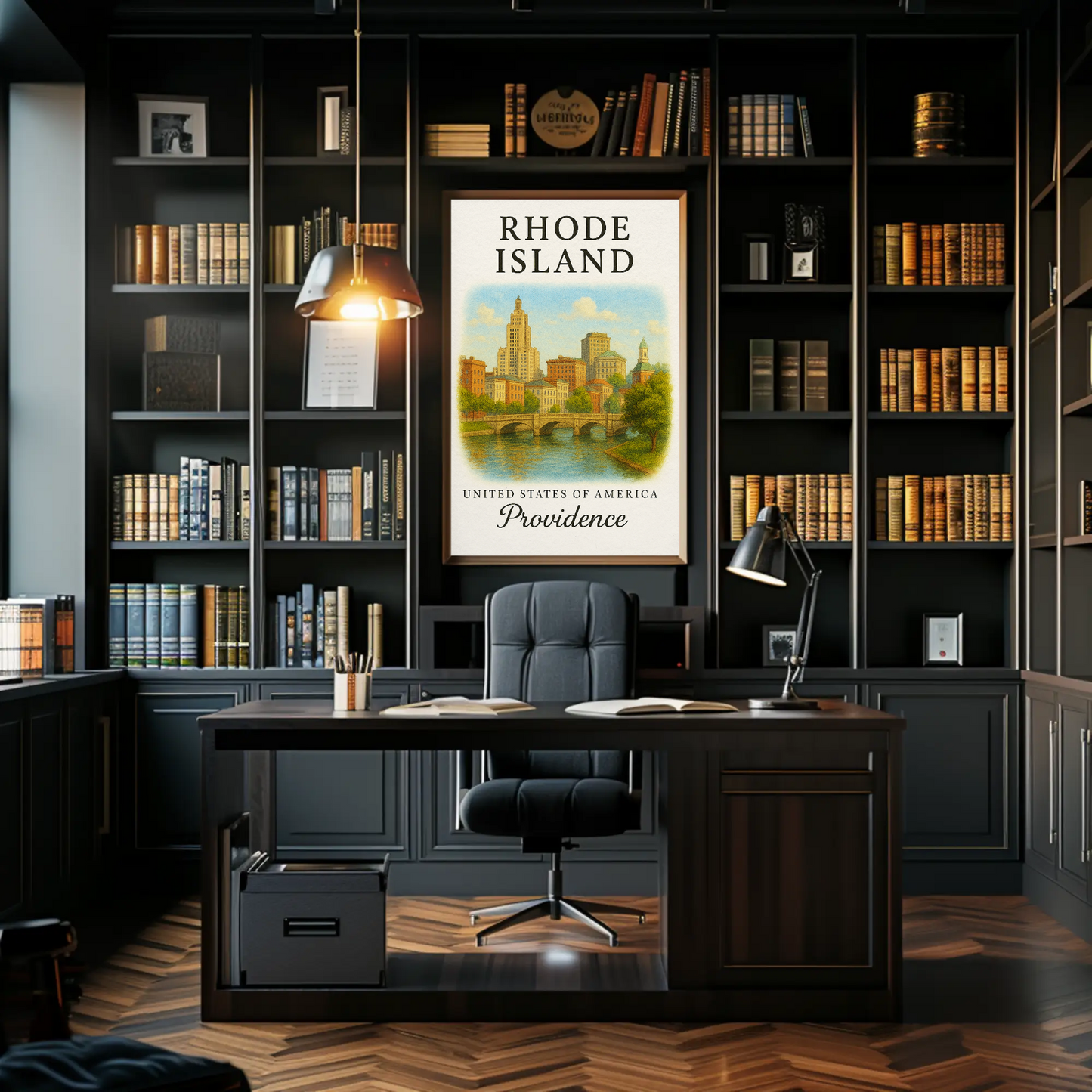 Rhode Island, Providence Signature Series Vintage Travel Poster