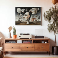 Surreal Dreamscape with Anthropomorphic Faces, Abstract or Artistic Poster