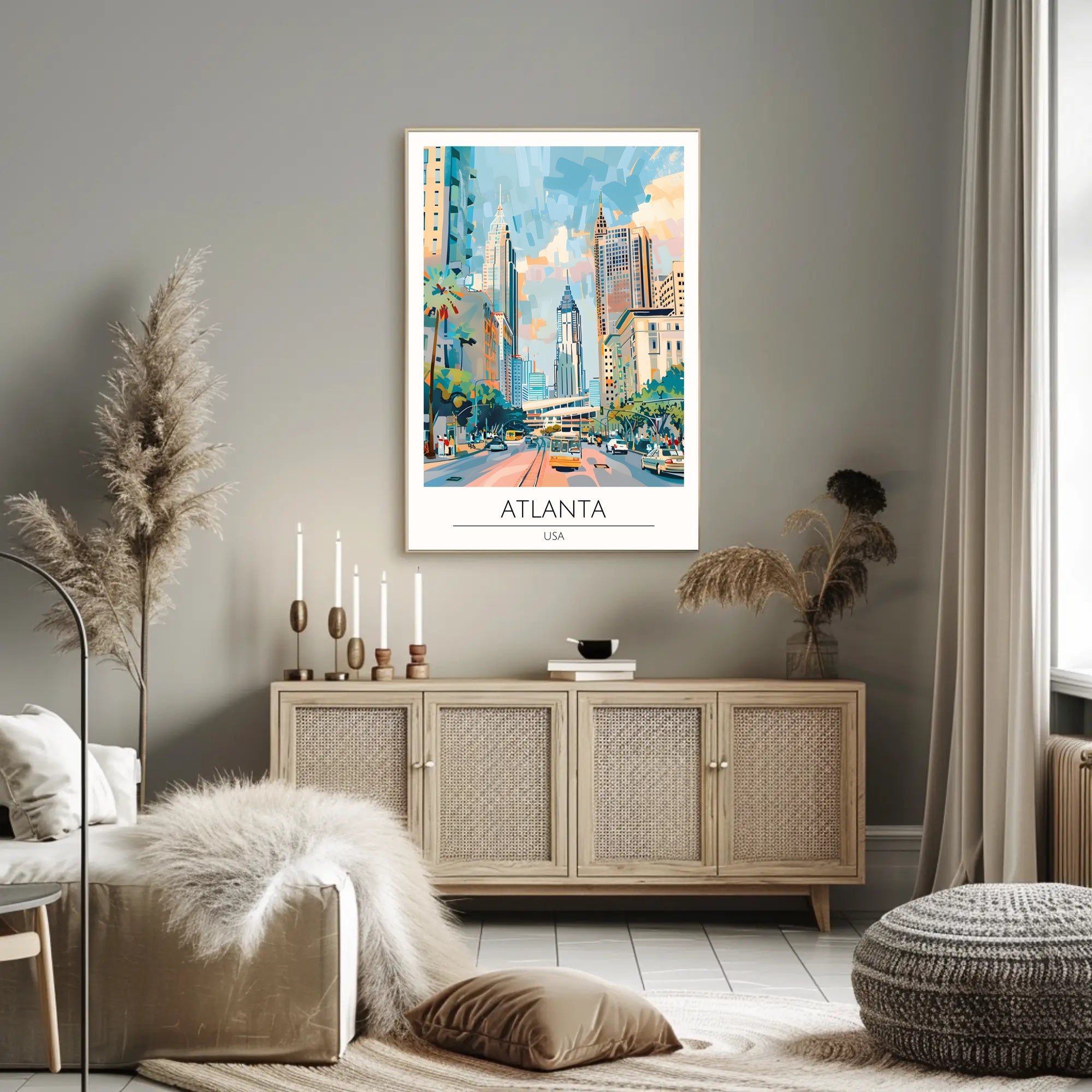 Vibrant Atlanta Cityscape Poster PosterGoat