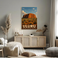Uluru Wanderlust Desert Sunset Poster