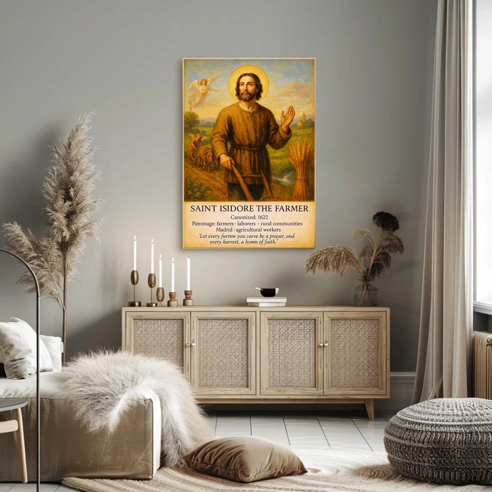 Saint Isidore the Farmer Poster PosterGoat