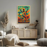 Wander In Color Burkina Faso Travel Poster PosterGoat