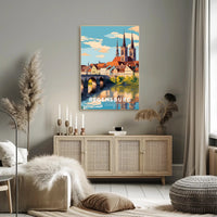 Regensburg Cityscape Travel Poster