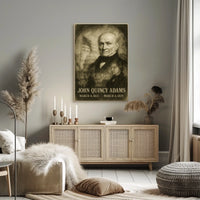 John Quincy Adams 6th President of the United States Double Exposure Poster