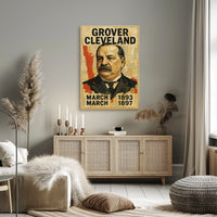 Grover Cleveland 24th President of the United States Layered paper Collage Poster