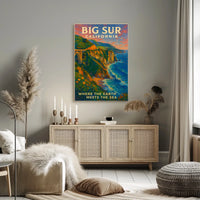 Big Sur California Poster Majestic Ocean View Nature Lovers