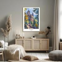 Alsace Castle in Autumn Poster PosterGoat