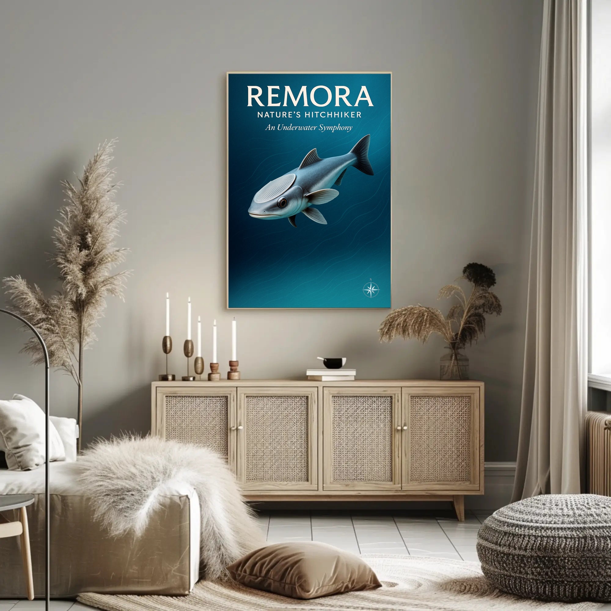 Remora Nature’s Hitchhiker Poster PosterGoat