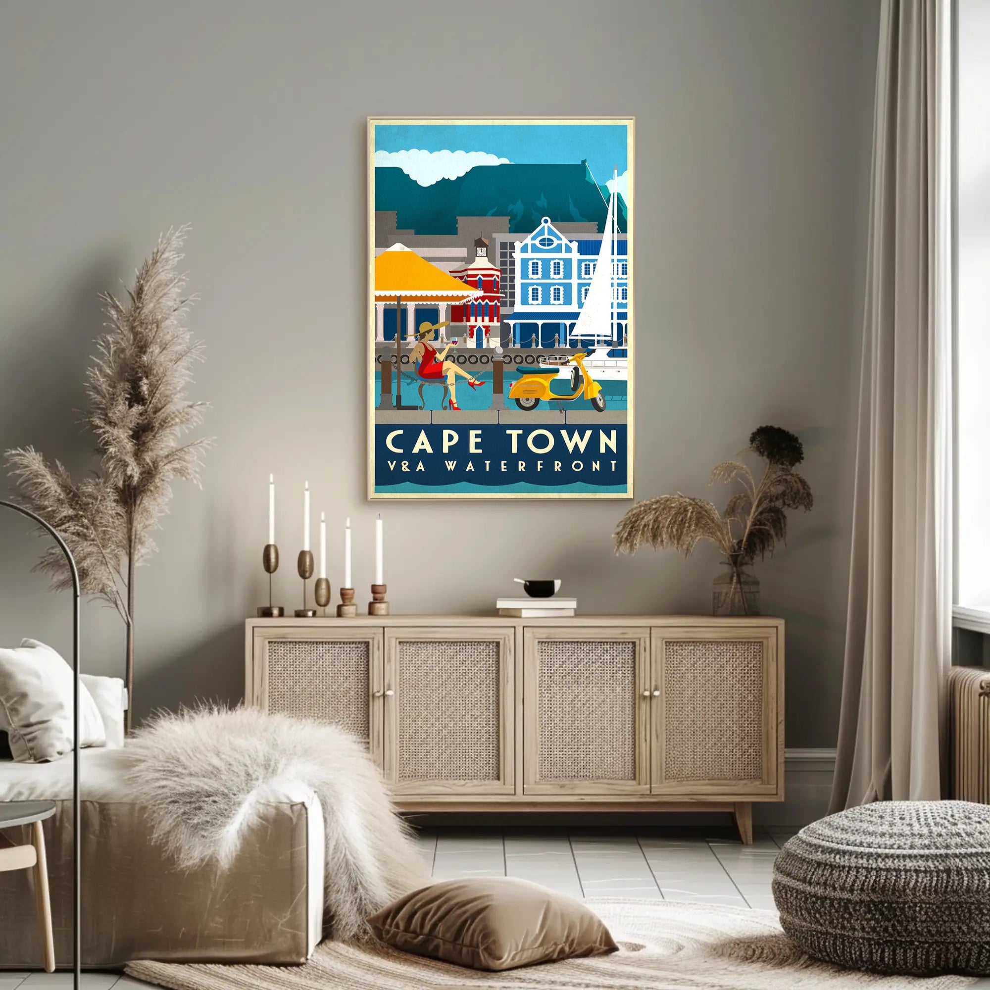 Cape Town V&A Waterfront Leisure Travel Poster PosterGoat