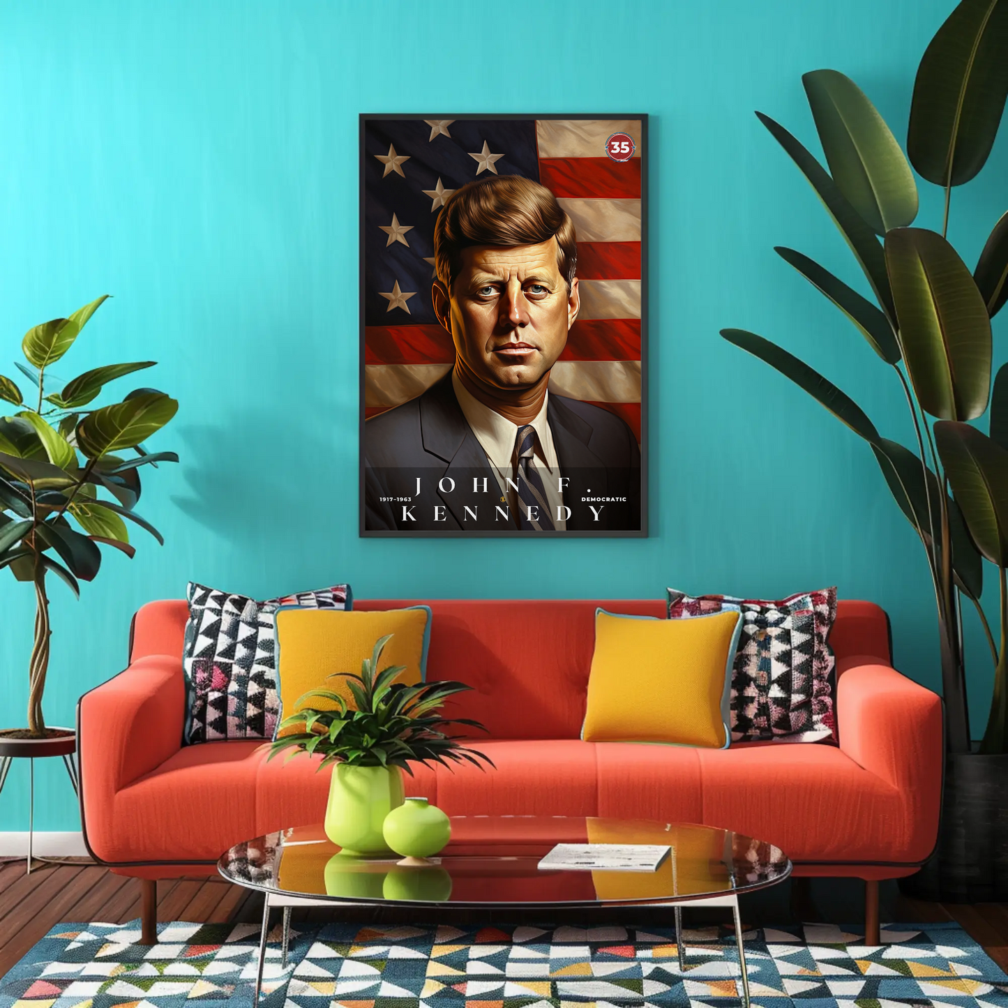 John F. Kennedy 35th President Of The United States Portrait