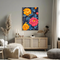 Vivid Floral Elegance Art Print - Abstract or Artistic Poster