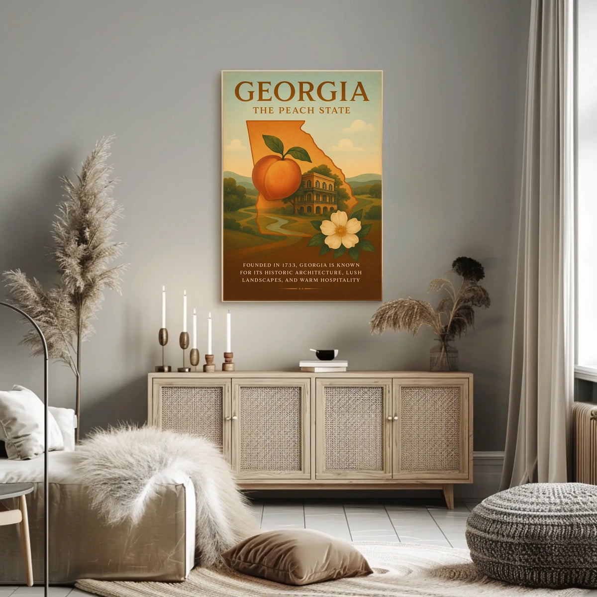Georgia The Peach State Poster
